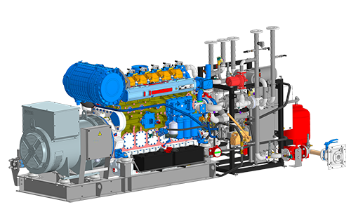 Газопоршневая электростанция ЭП-350 (открытая) INDUSTRIAL ENGINES (Baudouin) 6M33NG