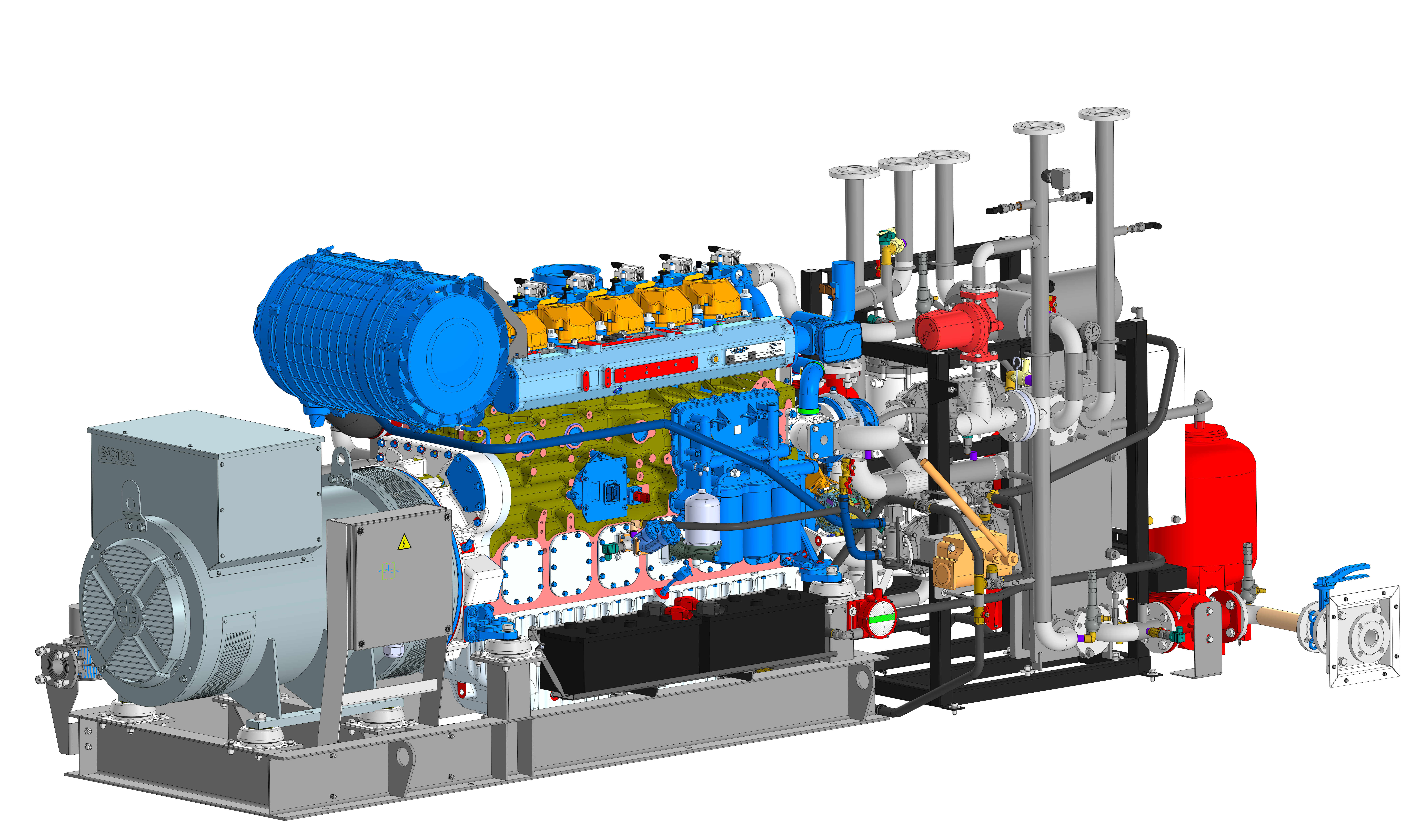 Газопоршневая электростанция ЭП-350 (открытая) INDUSTRIAL ENGINES (Baudouin) 6M33NG