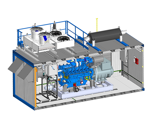 Газопоршневая электростанция ЭП-350 INDUSTRIAL ENGINES (Baudouin) 6M33NG