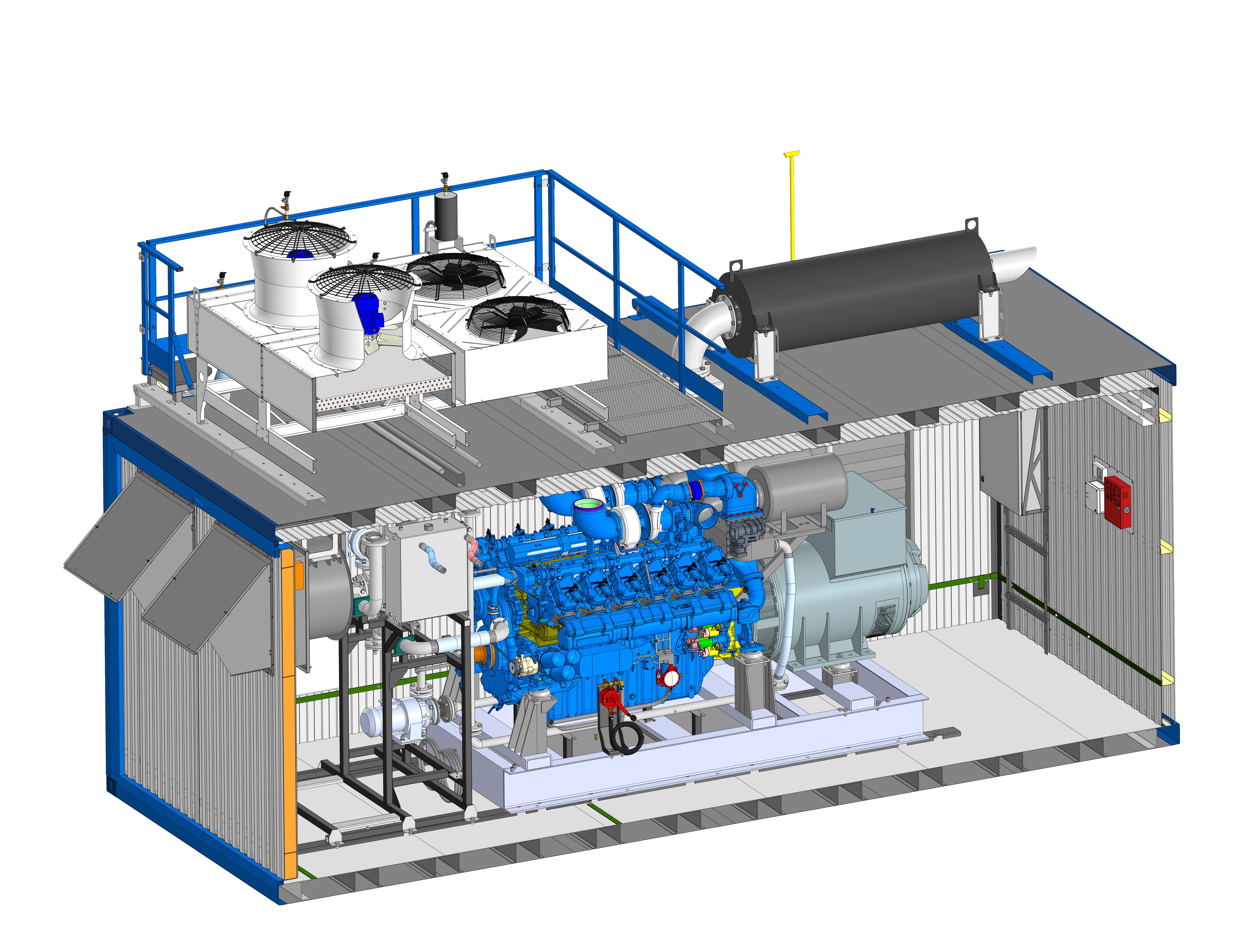 Газопоршневая электростанция ЭП-500 INDUSTRIAL ENGINES (Baudouin) 12М33NG