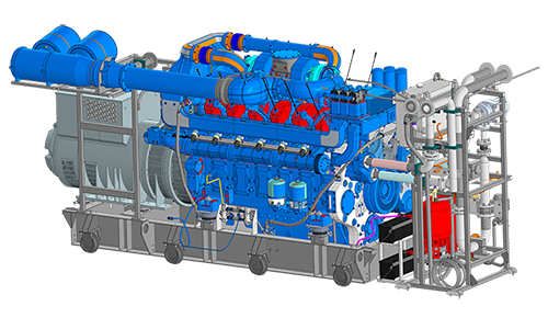 Газопоршневая электростанция ЭП-1400 (Открытая) INDUSTRIAL ENGINES (Baudouin) 12М55NG