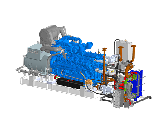 Газопоршневая электростанция ЭП-500 (открытая) INDUSTRIAL ENGINES (Baudouin) 12М33NG