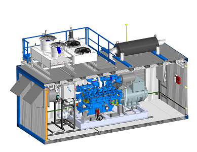 Газопоршневая электростанция ЭП-315 INDUSTRIAL ENGINES (Baudouin) 6M33NG